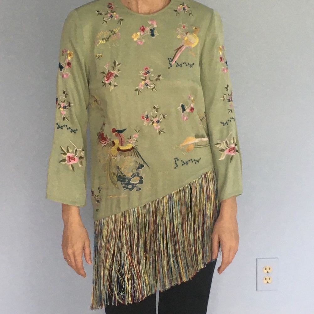 Unique Faux Silk Top